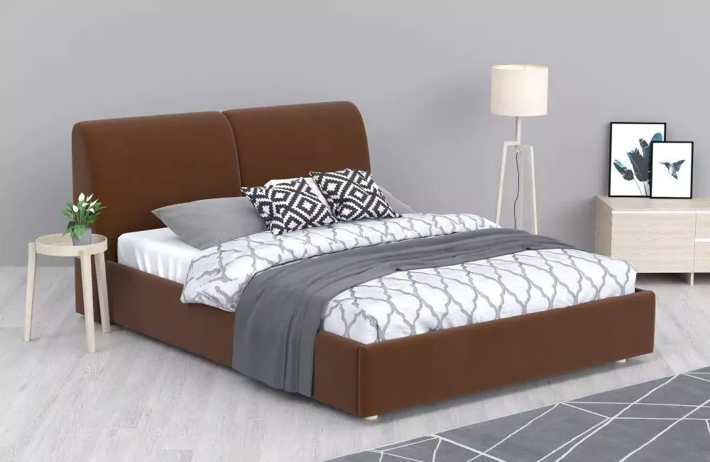 Мягкая кровать Бекка 160х200 дизайн 3