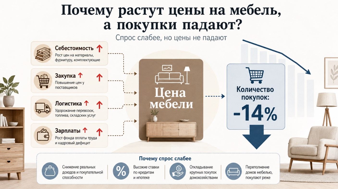Что происходит с ценами на мебель осенью 2026: разбор