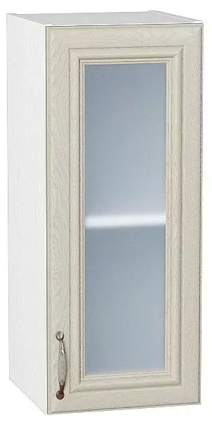Шкаф верхний с 1-ой остекленной дверцей Шале 720х300 Ivory/Белый