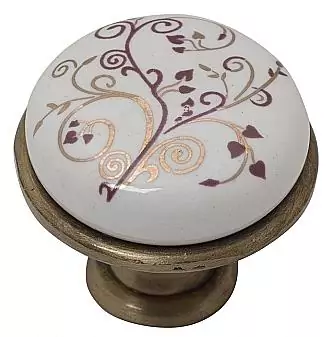 Ручка кнопка мебельная KF01-04, Белый