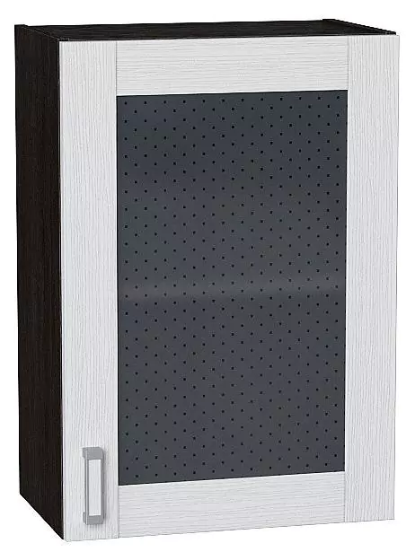 Шкаф верхний с 1-ой остекленной дверцей Лофт 720х500 Snow Veralinga/Венге