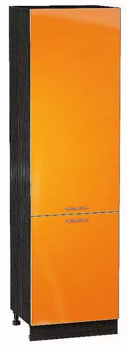 Шкаф пенал с 2-мя дверцами Валерия-М 600х2340 Оранжевый глянец/Венге