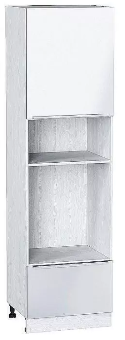 Шкаф пенал под бытовую технику с 1-ой дверцей и ящиком Фьюжн 606 (для верхних шкафов высотой 720) Angel/Белый