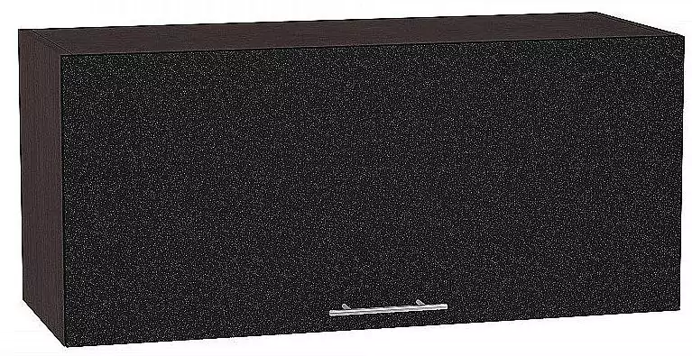 Шкаф верхний горизонтальный Валерия-М 800 Черный металлик/Венге