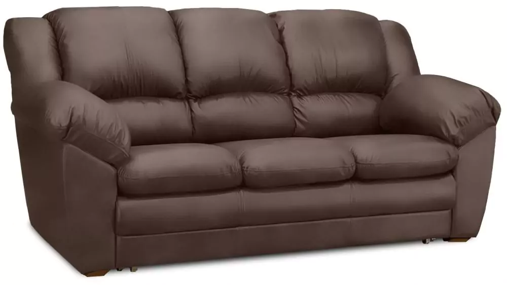 Прямой кожаный диван Оберон-3 дизайн 4
