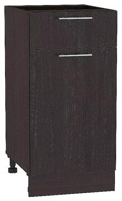 Шкаф нижний с 1-ой дверцей и ящиком Валерия-М 400 Венге/Венге