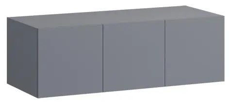 Шкаф трёхстворчатый Бастион 1.2 м (графит) с антресолью, Серый