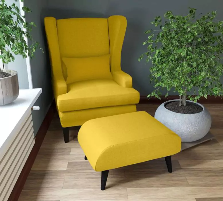 Комплект мягкой мебели Оскрон (кресло и пуф) дизайн 3