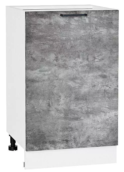 Шкаф нижний с 1-ой дверцей Флэт 500 Temple Stone 2S/Белый