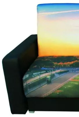 Прямой диван Париж, Черный