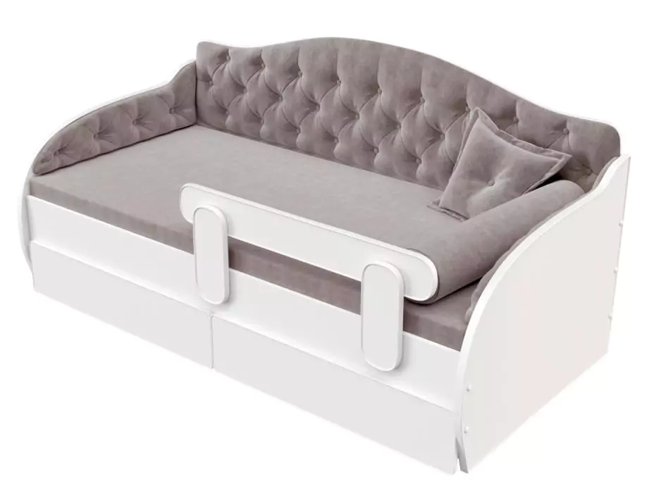 Кровать-тахта Вэлли с мягкими боковинами дизайн 11