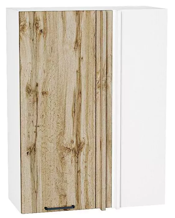 Шкаф верхний прямой угловой Флэт 920 Wotan Oak 2S/Белый