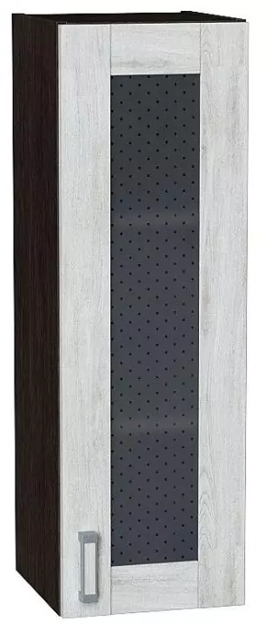 Шкаф верхний с 1-ой остекленной дверцей Лофт 920х300 Nordic Oak/Венге