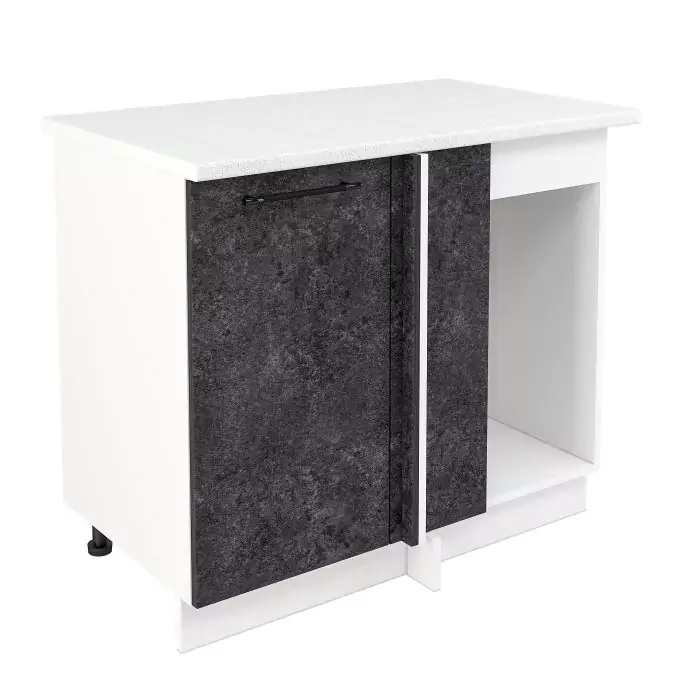 Шкаф нижний угловой ШНУП 1000 София Нувель (бетон черный)