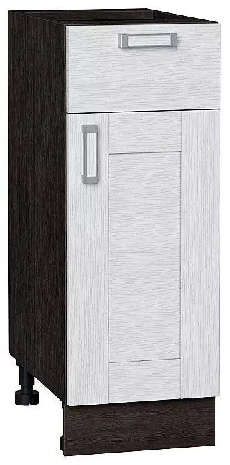 Шкаф нижний с 1-ой дверцей и ящиком Лофт 300 Snow Veralinga/Венге