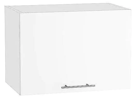 Шкаф верхний горизонтальный глубокий Валерия-М 500 Белый глянец/Белый