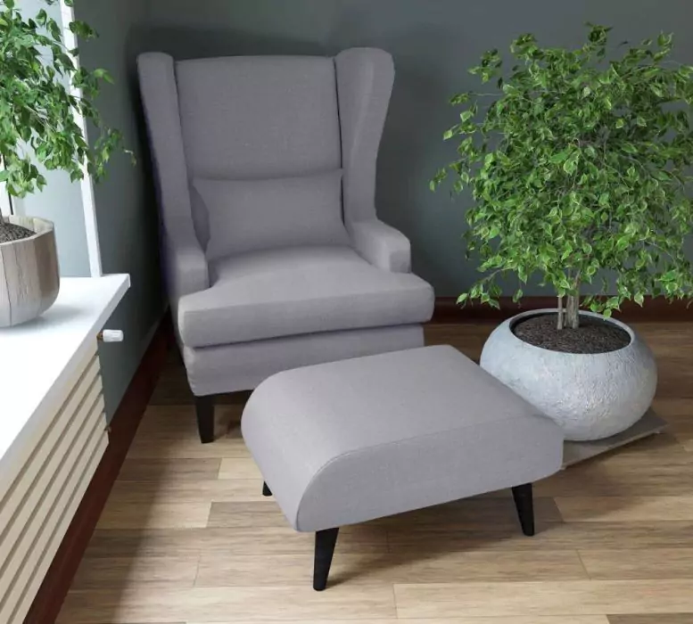Комплект мягкой мебели Оскрон (кресло и пуф) дизайн 4