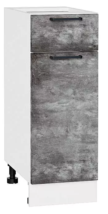 Шкаф нижний с 1-ой дверцей и ящиком Флэт 300 Temple Stone 2S/Белый