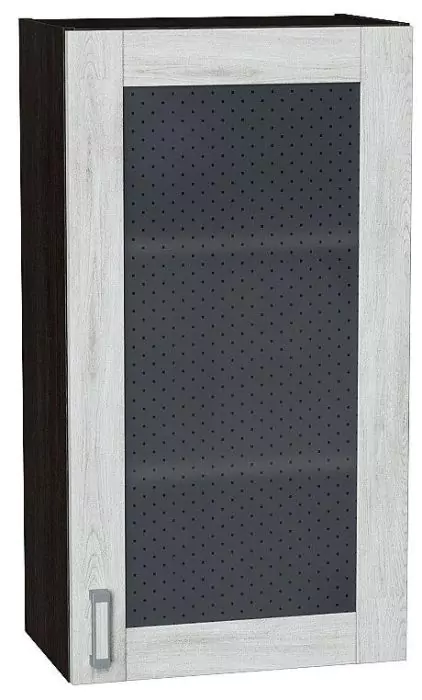 Шкаф верхний с 1-ой остекленной дверцей Лофт 920х500 Nordic Oak/Венге