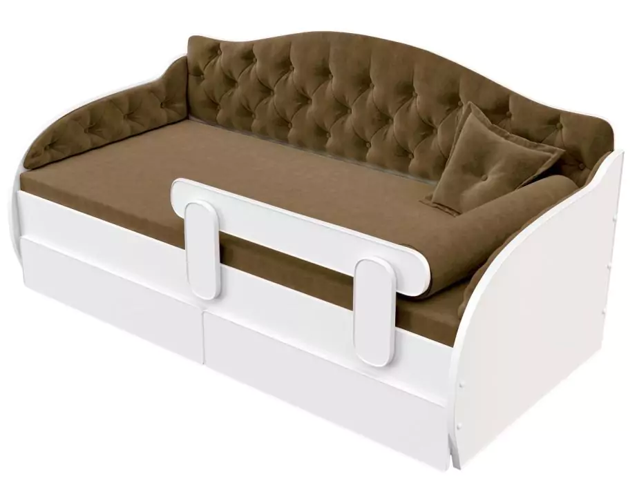 Кровать-тахта Вэлли с мягкими боковинами дизайн 2