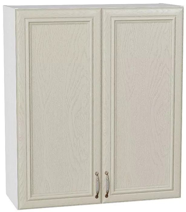 Шкаф верхний с 2-мя дверцами Шале 920х800 Ivory/Белый