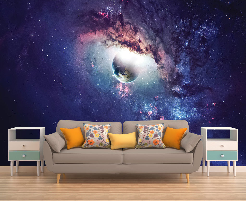 Как оформить комнату в стиле космос - фото, идеи интерьера комнаты в  космическом стиле