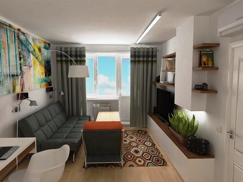 Дизайн однокомнатной квартиры 18 кв. м - фото, интерьер 1-комнатной квартиры площадью 18 кв м