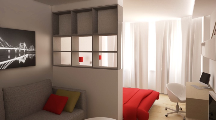 Дизайн жилой комнаты в однокомнатной квартире