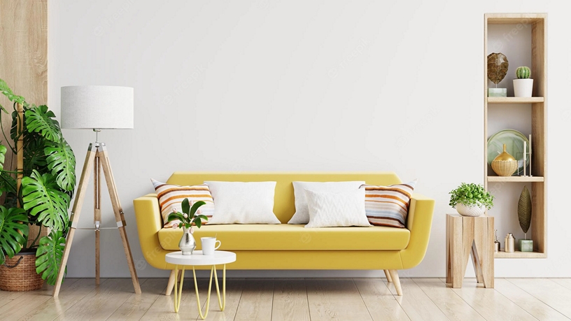 Желтый диван в интерьере – фото, идеи оформления, особенности дизайнакомнат с желтым диваном