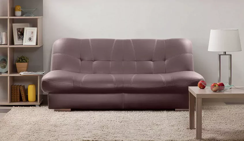 Прямой диван глянец Релакс (Блюз), Коричневый