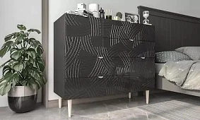 Комод Сканди (Йорк 35) Черный