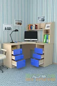 Компьютерный стол угловой Мебелеф-48 Бежевый