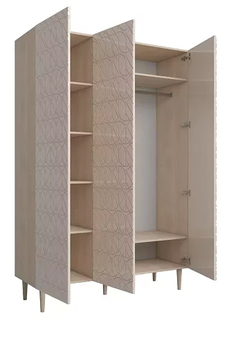 Шкаф распашной Сканди (Йорк 8), Бежевый
