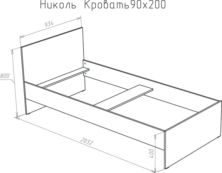 Кровать Модерн Николь, Белый