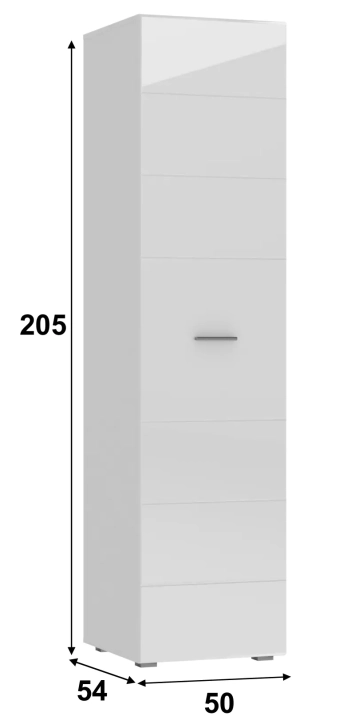 ф118 Шкаф однодверный Глосс габариты