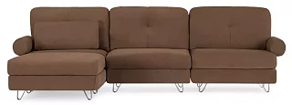 Диван с оттоманкой Багамы Без механизма Коричневый