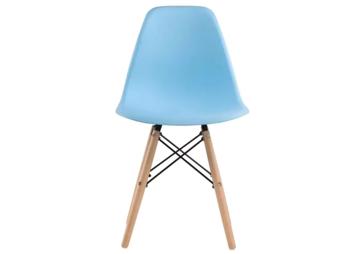 ф208а Стул деревянный Eames PC-015 blue