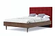 ф327а Мягкая кровать Альмена (красная)
