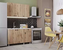 Кухня Деми 1.2 м (дуб вотан) Коричневый 