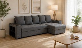 Угловой диван Комфорт Евро Еврокнижка Серый