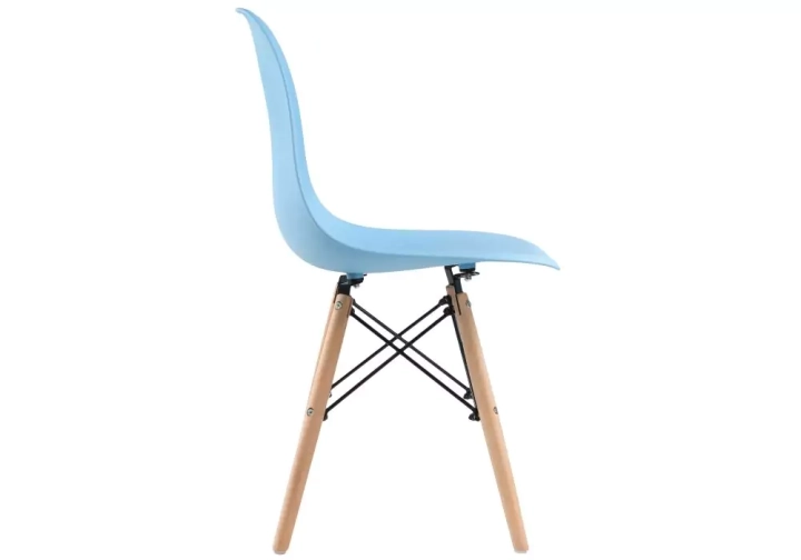 ф208а Стул деревянный Eames PC-015 blue