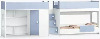 Трехъярусная кровать Легенда Кровати без механизма Голубой