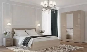Кровать двуспальная Нэнси Кровати без механизма Бежевый
