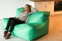 Прямой диван Модерн Без механизма Зеленый
