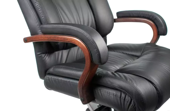 Кресло руководителя Бюрократ T-9925 Walnut, Черный