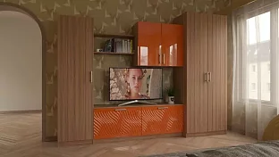 Стенка в гостиную глянец 14