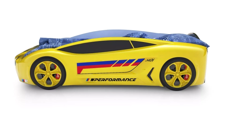 Кровать-машина Roadster БМВ, Желтый