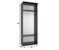 Шкаф-купе Эконом Миллениум 884х2400х423