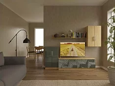 Стенка в гостиную 3D глянец 39
