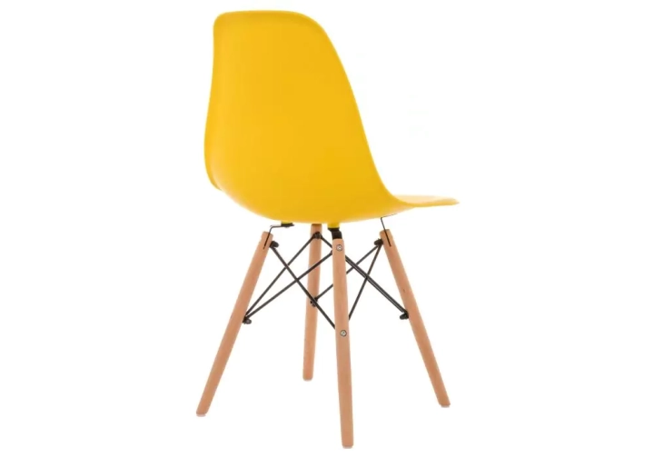 ф208а Стул деревянный Eames PC-015 желтый